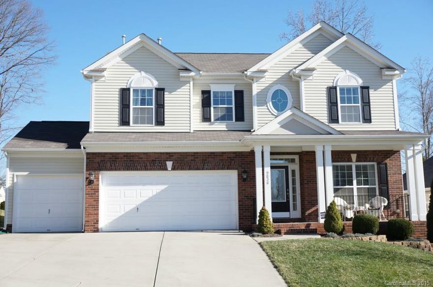 Immaculate 4BR/3.5 Bath home in great family n'hood.  Extended kitchen w/ granite countertops, 42" cabinets & granite island. GE SS appliances.  1st floor master suite has vaulted ceiling & large walk-in closet. Hardwood floors on the main level, except master bath & laundry rm.  Crown molding in foyer, dining room & great room. Bonus room on 2nd floor has wet bar. Composite 12x12 deck off porch. 17x18 porch w/EZ Breeze windows & fan. 3 car garage w/ storage. Prof landscaping. Excellent schools.