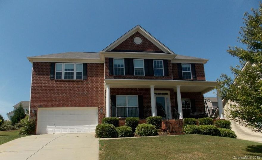 NO MONEY DOWN USDA Eligible!!  This is the Indian Land/Ballantyne area home you have been looking for. Both formals with architectural details such as arches greet you upon entry. Downstairs has large family room open to the spacious kitchen.  Master suite has elegant double door entry.  Bonus over garage is also bedroom.  Patio overlooks huge back yard that backs to privacy berm. Excellent location close to everything. Neighborhood has pool and playground. New Roof '15