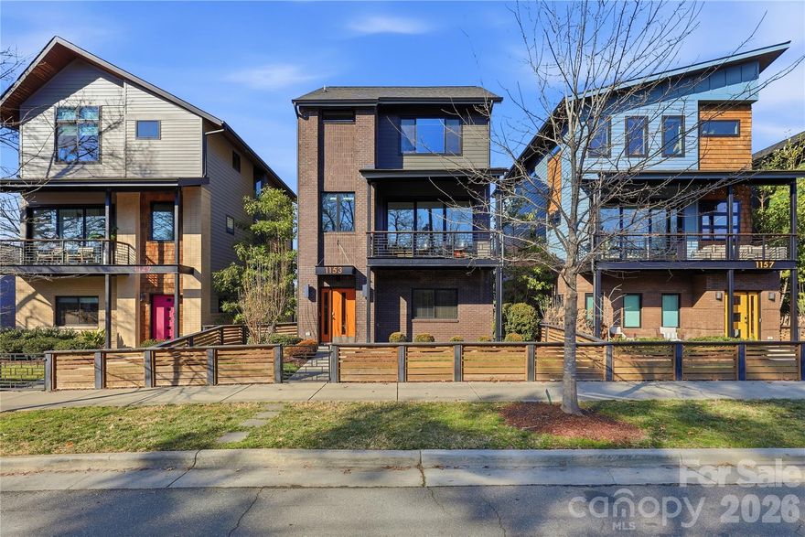 This peak modern 3-bedroom, 3.5-bathroom home in the vibrant art district of Charlotte, NC. Located near NODA this house is a masterpiece of design and functionality. Featuring spacious open-concept living areas adorned with contemporary finishes, large windows that flood the space with natural light, and a state-of-the-art kitchen perfect for culinary enthusiasts. Enjoy outdoor living with a sleek balcony, ideal for entertaining guests or relaxing in style. 

Embrace the artistic spirit of the area with nearby galleries, cafes, and cultural experiences at your doorstep. Everything you would want can be found within a mile of this house. Beautiful views, shopping, dining, parks, and major roadways, making commuting and daily errands simple. Want to spend some time outside but don't want to drive, walk out to and unwind in the neighborhood's shared green space, perfect for relaxing outdoors.