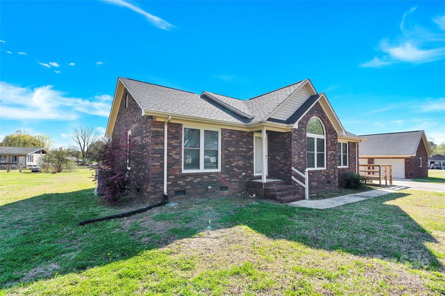 Full Brick Ranch, located on 0.58 acres, spacious corner lot featuring 3 bedrooms and 2 full bathrooms.  Home is equipped with accessibility features and wheelchair-accessible.  Car Enthusiast will love the OVERSIZED Garage with SPACIOUS Workspace for the Handyman at heart!  Plenty of parking available. Minutes to Charlotte Motor Speedway and the NEW Ten Tenths Motor-Club Circuit.  Easy access to I-85 and Speedway Blvd. HVAC recently serviced.  New roof installed 2021.