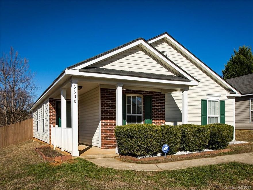 EXTREMELY Rare Ranch Home on Corner lot in Barrington subdivision. GREAT LOCATION! Minutes away from Northlake Mall, 6 miles from historic Latta Plantation and just 8 miles to Uptown Charlotte. Home will assuredly impress! Freshly cleaned Carpet, Covered Porch and Backyard fully enclosed w/Privacy Fence. NEW Front Storm Door! Open Floor Plan w/ Vaulted Ceiling in Living Room. Great use of living space. Home pre-inspected and is being sold AS-IS. Inspection Summary provided in attachments. HURRY!