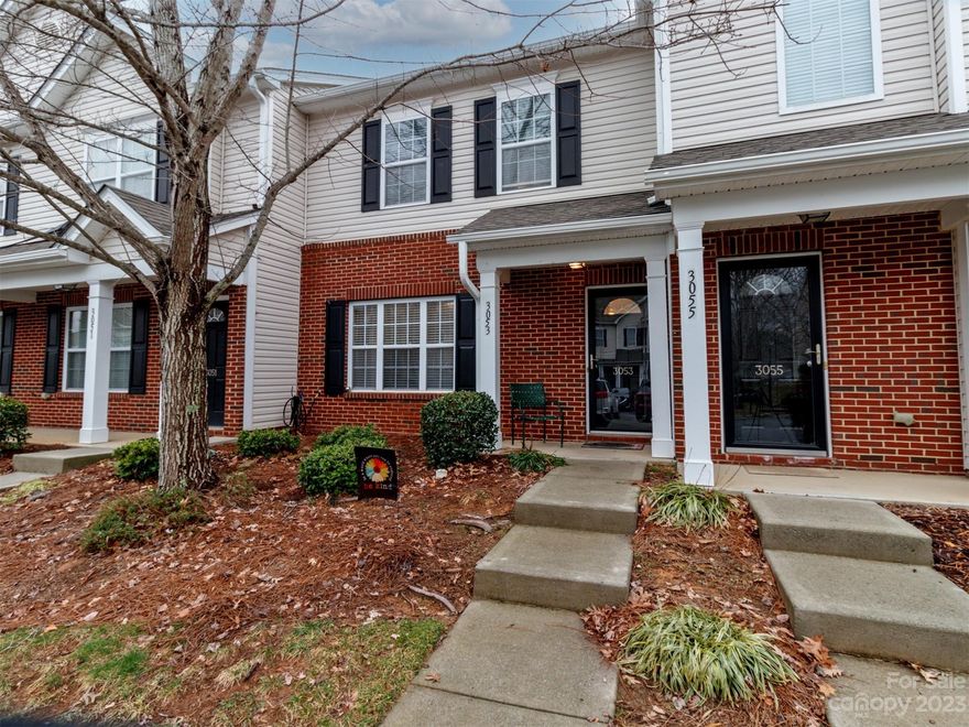 Discover this exceptional, beautifully kept townhouse in Matthews! The ground floor boasts an inviting open-plan living area, complete with a cozy fireplace & an abundance of natural light. For your convenience, there's a half bath & laundry room also located on this level. The sizable kitchen leads to a rear sliding glass door, opening onto a delightful back patio. This outdoor space is ample for patio furniture & a barbecue, ideal for enjoying the outdoors. Additionally, a large storage closet near the patio helps keep your living areas uncluttered. On the upper level, there are three generously sized bedrooms, including a primary bedroom with a vaulted ceiling & an attached full bathroom, plus an extra full bathroom. The community pool is a short stroll away within the neighborhood, perfect for relaxation during warmer days. This home is ideally situated mere minutes from the vibrant downtown Matthews. Commuting is a breeze with easy access to Uptown & quick connection to 485.