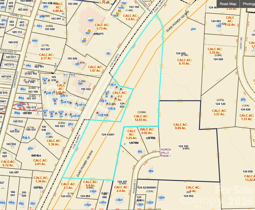 Prime opportunity in the heart of fast-growing China Grove! This ±12.5 acre tract offers exceptional visibility and access along busy Highway 29, highlighted by an impressive ±1,347 feet of road frontage—ideal for maximizing exposure and multiple access points. Zoned Highway Business, the property allows for a wide variety of retail, service, and commercial uses, making it a strong candidate for investors, developers, or owner-users looking to capitalize on the area’s continued growth.

The land is predominantly wooded, offering a natural setting with flexibility for site planning and development. A sewer main runs along a portion of the northeastern perimeter.  There is also a Duke Power right of way.

With strong traffic counts, expanding nearby development, and convenient proximity to surrounding communities, this property is well-positioned for long-term value and immediate potential. Don’t miss the chance to secure a sizeable commercial tract in one of Rowan County’s most active growth corridors.
