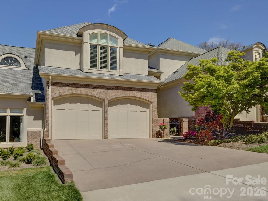 Welcome to a rare opportunity in the highly sought-after Challis Hill community—where luxury, comfort, and location come together beautifully. This exceptional townhome is ideally situated just minutes from premier shopping and dining at Stonecrest at Piper Glen, Carmel Commons, The Arboretum, and Blakeney Shopping Center, while also offering quick access to Interstate 485 and top-rated schools.

Tucked away in a quiet, upscale enclave, this beautifully maintained home offers an inviting and spacious layout filled with natural light. The main living area features gorgeous hardwood floors, a cozy gas fireplace, and seamless flow into a large kitchen and dining space—perfect for both everyday living and entertaining. Stainless steel appliances, ample cabinetry, and generous prep space make the kitchen a standout.

A sunroom at the rear of the home provides the perfect flex space for a home office, playroom, or relaxing den retreat. Step outside to enjoy the best courtyard in the community, with its private, brick-fenced backyard complete with gravel rock garden and privacy from neighboring units - an ideal setting for unwinding or hosting guests.

Upstairs, the primary suite impresses with vaulted ceilings, a custom walk-in closet, and a spacious en-suite bath featuring dual sinks and a separate prep area. Two additional guest bedrooms offer comfort and flexibility, along with an upper-level loft/sitting area that adds even more functional living space.

Outdoor enthusiasts will appreciate being just minutes from multiple golf courses and only a half-mile from nearby greenway access, offering endless opportunities to enjoy nature and an active lifestyle. Parking is never a concern with a two-car garage and extended driveway—perfect for entertaining. Don’t miss your chance to make this exceptional property yours!