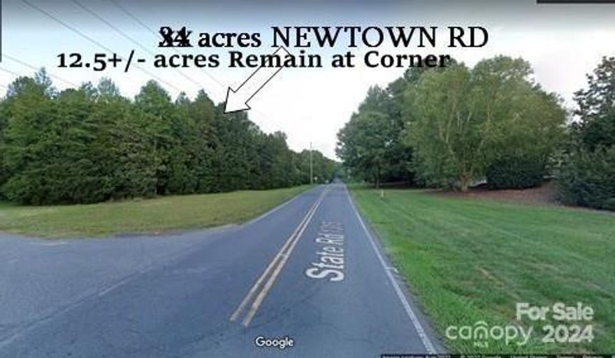 28173 ZIP CODE, BUT NO TOWN TAXES ONLY LOW UNION COUNTY TAXES - APPROX 12 AC LEFT FROM 34 acres (22 ac JUST SOLD)-CAN BUILD TWO HOMES AT CORNER OR SINGLE ESTATE ON 12 AC. BUYER RESPONSIBILITY TO SEE IF WATER AND SEWER IS AVAILABLE FROM COUNTY. AVAILABLE Land borders corner of Chambwood & Newtown Road TO STREAM.  There is a center floodplain, however there are two sites to build on- site at Chambwood/Newtown (not tested for perk.)
Additional Hi Ground in center of property, perfect for horse barn, recreation bldg whatever, (buyer to evaluate). Seller will Consider 2 home sites at corner of Chambwood/each dividing the 12 acres, Or perfect for estate home with barn for recreational land behind home. There are sewer and water  underground utility easements on property. PNG Gas line to be installed under ground along with easement . Excellent location, close o all major shopping. Estate home said to be build on 22ac when closes
Call listing Agent for detail information.