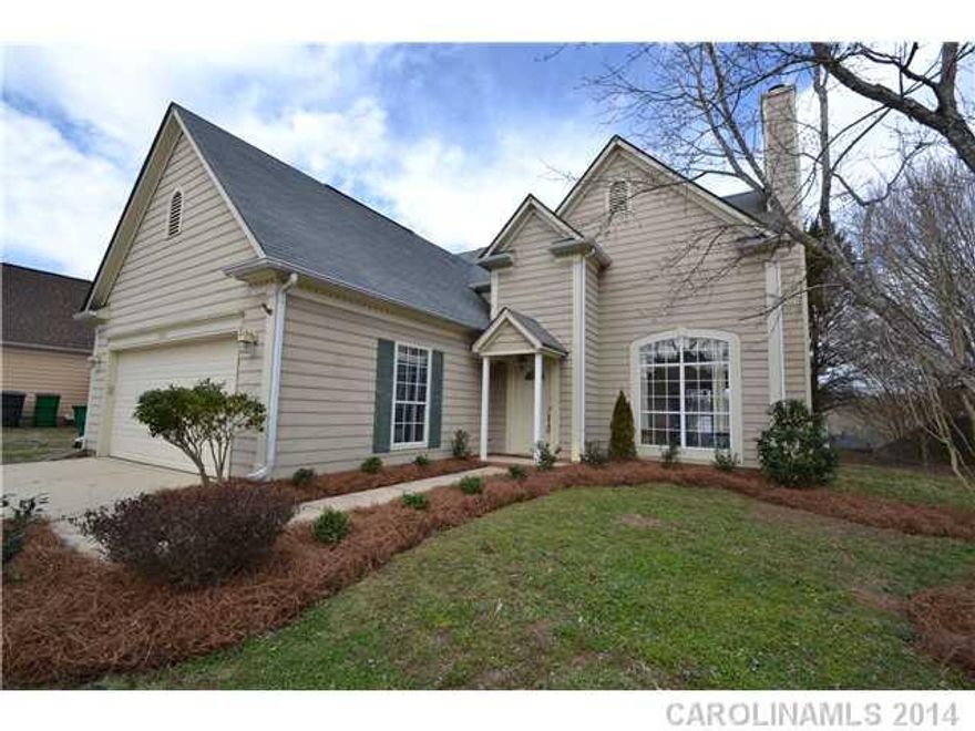 Spacious 3 bedroom 2 bathroom home in Ashley Farms just minutes from shopping and dining in Matthews with quick access to Uptown. Large open living room looked over by ample sized loft. Large master bedroom on the first floor. Fresh paint in many of the rooms with updated landscaping. Roof is missing some shingles however there are no apparent leaks.