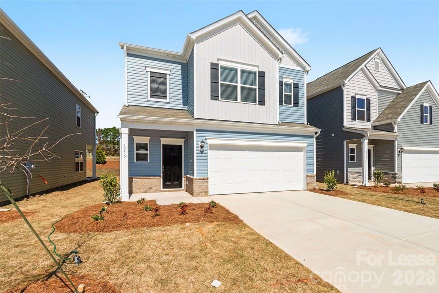 Beautiful brand new construction 2-story home offering 4 bedrooms, 2.5 baths, and over 1,900 sq. ft. of stylish living space. Located LESS THAN ONE MILE to Salisbury Country Club. Country Club living without the high price! This home features a modern open-concept design with a spacious great room, dining/breakfast area, and a large kitchen with island, pantry, and stainless steel appliances. Upstairs, you'll find a luxurious primary suite with huge walk-in closet and private en-suite bath, plus three additional large bedrooms, a full hall bath, and convenient laundry room with a provided washer and dryer set. Enjoy relaxing on the rear covered patio, perfect for morning coffee or evening gatherings. Also includes attached 2-car garage, luxury vinyl plank flooring, carpet in bedrooms, and energy-efficient systems. This home offers a level, cleared lot with easy access to schools, shopping, dining, and highways. Pets are conditional with a $500 pet fee.