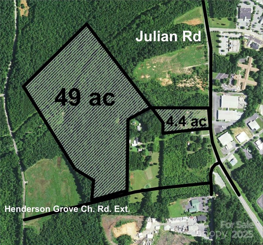 Commercial land 1/4 mile from Interstate 85 ramp. Zoned Highway Buisness for use as commercial, retail, appartments, buisness or office. 280’ on Julian Rd. & 575’ along Suzannes Rd. proposed to be paved. Water and sewer available along Julian Rd. Convenient (1/4 mile) from Wallace Commons Shopping Center as well as Rowan Summit Shopping Center & Interstate 85/Julian Rd. intersect which includes Kohls, Belks, Michaels, Olive Garden, Starbucks, Dicks Sporting Goods, Longhorn Steak House, Texas Road House as well as other assorted retail and resteraunt establishments. High traffic & visibility area. These parcels are suitable for retail, multipule appartments and commercial uses. Parcels can be sold together or separate. Lots: 280’ (Julian Rd) x 575’ (Suzannes Rd.).  Structures are uninhabitable.