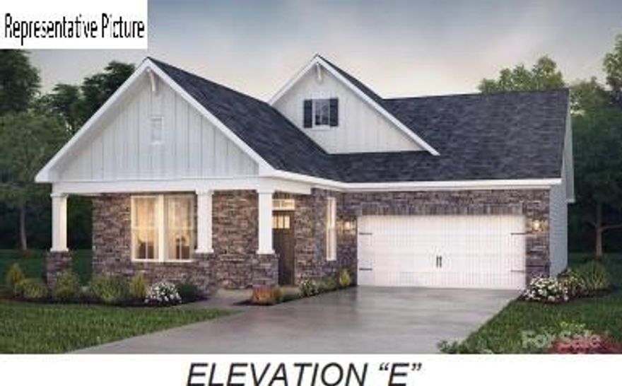 The NEW Aspen floorplan features a split BR Plan with 2 Bedrooms up front sharing a Full bath & Primary BR with full bath and oversized shower!  Stylish White kitchen cabinets compliment the quartz counter tops.  Stainless steel Gas range, microwave and dishwasher are included. The Aspen is a ranch home featuring 1 level living at it best.  Home features a large Front porch and covered rear porch as well!  Home Is Connected Includes programmable thermostat, Z-Wave door lock and wireless light switch, touchscreen control device, automation platform, video doorbell, and Amazon Echo pop!  All home features are subject to change without notice. Community will include a pool, playground & Clubhouse in the main common area & pickleball courts.  Photos are representative and do not include all features.  ASK ABOUT OUR BFC INCENTIVE FOR THIS HOME (SPECIAL RATE BUYDOWN W/PREFERRED LENDER)!!!!!