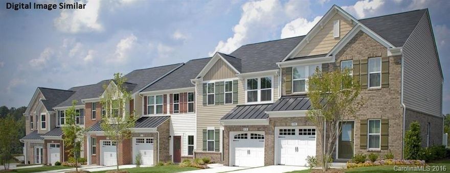 HOME IS TO BE BUILT.  Interior unit home with 3 bedrooms, 2.5 baths in an ideal location! Located walking distance to shopping and dining! Convenient access to I-77, 485, airport, and more! Resort style amenities with pool, hot tub, clubhouse with fitness center, putting green, all inside a gated community!