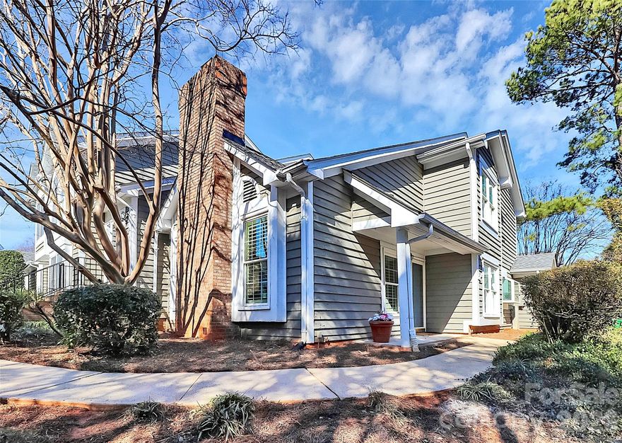 Move-in ready, rare end-unit condo with a one-car garage in the highly desirable Gates of Quail Hollow, conveniently located near SouthPark and all the area’s shopping, dining, and everyday conveniences.
This updated 2-bedroom, 2.5-bath home was thoughtfully renovated in 2026, featuring new flooring throughout, freshly painted walls, doors, and trim, painted cabinetry, new bathroom countertops, and new lighting fixtures. The spacious two-story family room is filled with natural light and highlighted by a true wood-burning fireplace, creating an inviting living space. Step outside to a small, private, fenced patio — perfect for morning coffee, pets, or a quiet outdoor retreat.
Major system updates include a new roof (2023), windows (2016), HVAC (2017), water heater (2023), air purifier (2023), and a Google Nest thermostat (2024)—offering peace of mind for years to come. HOA covers exterior maintenance, landscaping, and water.
Enjoy a quiet, well-maintained neighborhood with abundant green space and a small park area centrally located within the community, providing a peaceful setting just minutes from SouthPark.
PHOTOS will be posted the morning of 2/14.
**Preferred lender offering a $2,500 credit toward buyer closing costs, subject to qualification and lender approval.