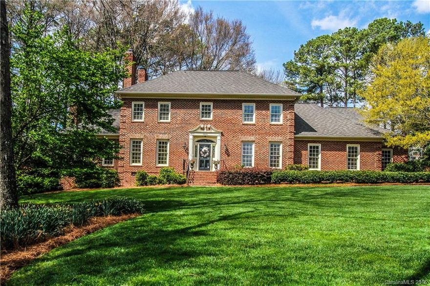 Beautifully updated home in Quail Hollow on the 14th tee of Quail Hollow. This elegant home is move in ready with nothing left to do. Kitchen features Viking, Subzero, Miele and Dacor appliances, new cabinetry and granite ctops. Each of the 5 bedrooms feature en-suite baths. The owner suite overlooks a manicured back yard and pond. The recently expanded master closet provides great efficiency and space. A downstairs guest suite gives privacy and comfort for overnight guests. Great outside space.