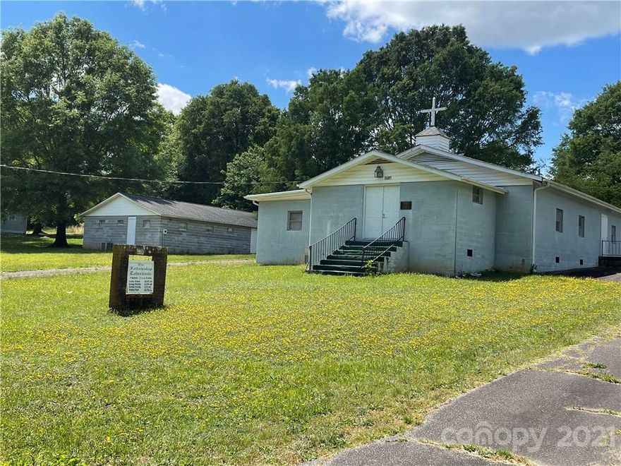 CHURCH BUILDING, SEPARATE FELLOWSHIP BUILDING, AND CEMETERY LOT, ALL A PART OF THE LISTING.
365701292018, 365701281979, 365701292169 sold together, or Fellowship Hall can be sold separate.  Ask for details.  Tax value on listing is all three combined and sq. ftg. is both bldgs. combined. Cemetery Lots sell for $500 each.  New tax evaluation 2/9/2023  Total $346200
Property has been in the family of the Seller.  Some lots have been sold, and some already used in the Cemetery.
Both the church and the Fellowship Hall have furniture and personal property that will be negotiable and is not necessarily included in the sales price of the property. All three properties can be sold together for list price or Fellowship Hall can be sold separately.  However, properties share well and septic tank. Call for definite individual prices on individual tracts.  See additional information on the properties provided on the MLS documents. All Properties zoned R-40, Residential Use