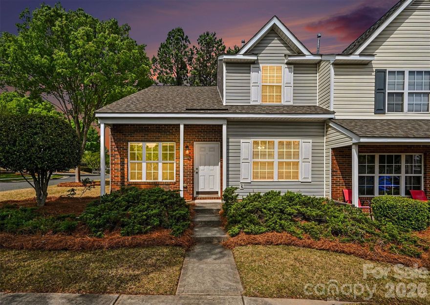 Move-In Ready Income Producing Opportunity in Prime Charlotte Location

Freshly painted and featuring brand new carpet this well maintained end unit townhome is truly turnkey and ready for its next owner. Whether you are looking for a primary residence or a smart investment this one checks all the boxes.

Ideally located in one of Charlotte’s most convenient areas just minutes from UNC Charlotte with quick access to 485, 85 and 77 you will enjoy seamless commuting along with close proximity to Concord Mills, PNC Music Pavilion, top rated dining shopping, and medical facilities.

Inside the home offers a bright open concept living space with soaring cathedral ceilings large windows and an abundance of natural light that creates an airy inviting feel. The main level primary bedroom adds both functionality and long term appeal.

Investor alert Previously generating 1685 per month in rental income this property is a true plug and play opportunity with proven cash flow potential.

Move in ready with just enough opportunity to personalize and build instant equity and priced below tax value this is an incredible opportunity in a high demand area.