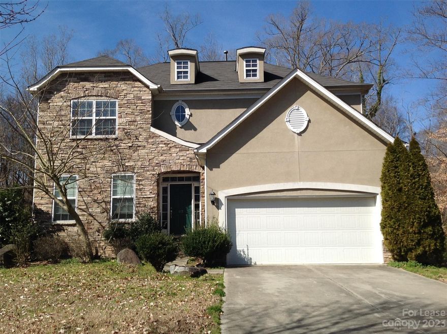 Must see this beautiful two story home in Riverfront. It's privately located in a cul-de-sac. This four bedroom home is full of great features. The kitchen is spacious with many cabinets and drawers. The open floor plan looks into the living room where you can enjoy the gas fireplace. Upstairs are four bedrooms and two full bathrooms. The master has two walk in closets and the master bath has a garden tub and walk in jet spa shower. The backyard has a deck surrounded by trees and a creek that runs through the property. There is also a fire pit area. This home is a must see for its many features! The neighborhood amenities include an olympic size pool, tennis courts and playground. There is also a marina and a restaurant within the community! Pets Conditional. Tenant responsible for all utilities.