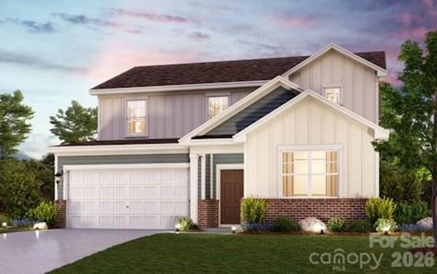 If you’re looking for houses for sale in Salisbury, NC, don’t look any further than Grants Landing! Designed with your comfort and convenience in mind, the Harding's main floor is anchored by an inviting open-concept living space, featuring a spacious great room that flows into an elegant dining area and a well-appointed kitchen with a center island and walk-in corner pantry. Additional main-floor highlights include a full bath—flanked by a convenient downstairs bedroom and secluded study—and a charming patio off the dining area. Heading upstairs, you’ll find additional living space with a versatile loft, surrounded by two generous secondary bedrooms, a full bathroom, and a lavish primary suite, featuring an attached bath and roomy walk-in closet.