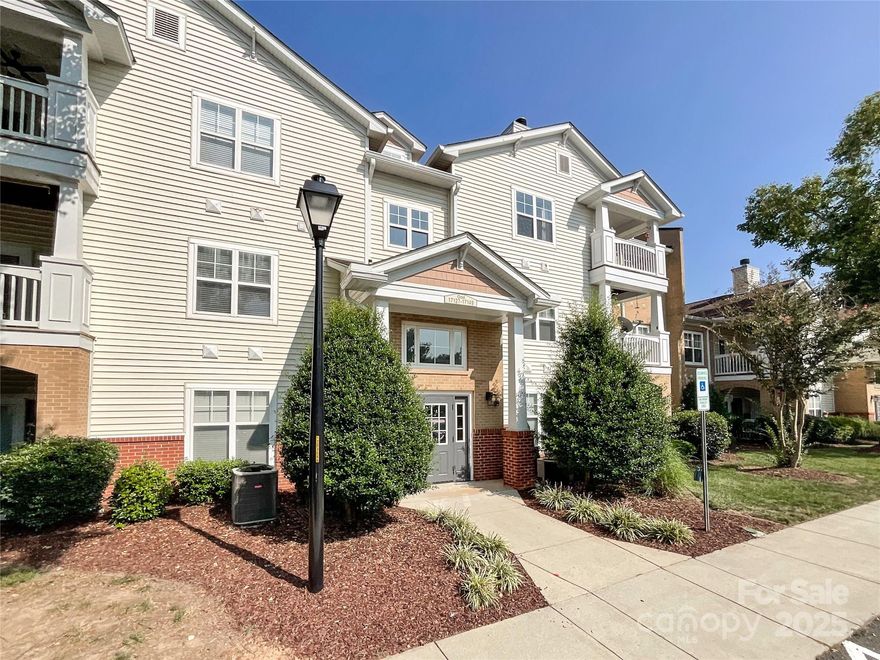 Enjoy this incredible, second-floor 2BR/2BA + flex/office residence in the sought-after Ballantyne area. The home has been very well maintained. Expansive rooms and open living floor plan.   Desirable split bedroom floor plan with primary bedroom suite and huge primary walk-in closet. The home also features an EXTRA flex room that could be a nice nursery, office, or workout room. The laundry area is located right off the kitchen. Relax on the private covered balcony located off the living room.  There is additional storage on the balcony. The community has many amenities including two pools, a workout area, a clubhouse, trails, tennis courts, and grills. Established well-maintained landscaping throughout the community.  Assigned parking spot #176.   A new heat pump was installed in 2021 and a new electric water heater in 2022.  Plan a visit to this community,  you will not be disappointed.  Motivated SELLER!!