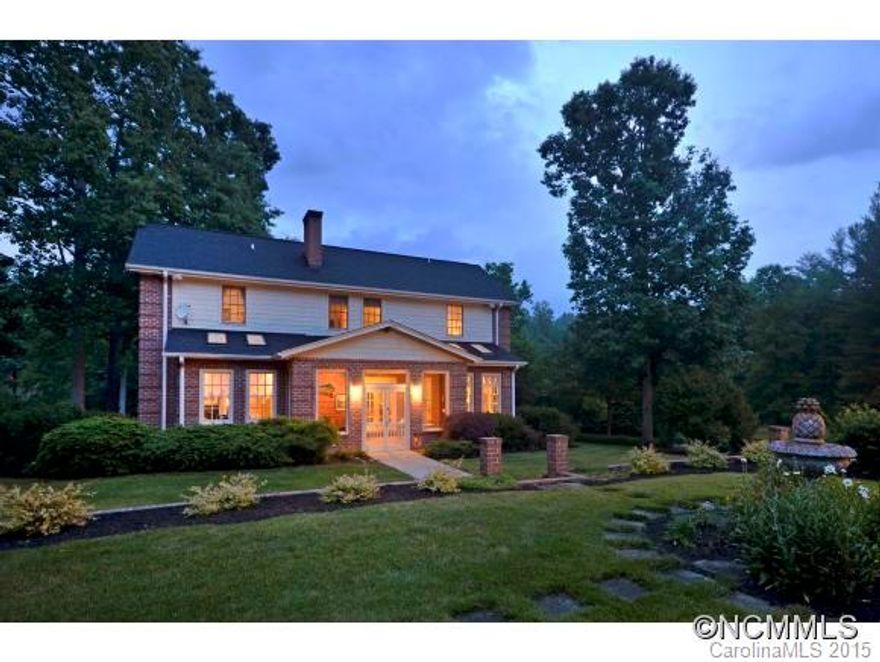 Privacy plus extraordinarily beautifully landscaped grounds in a South Asheville mini-estate. Home allows for all on one floor living with beautiful hardwood, MBR with office or sitting area, light fills every room. Relax on screened porch off kitchen/great room. 2036 sq.ft 3 Car Garage and workshop. 4 BR, 2.5 BA