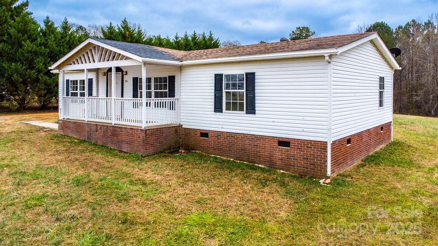 Well-maintained 3-bedroom, 2-bath manufactured home situated on a quiet and peaceful 1-acre lot. Recently updated and move-in ready, this home offers a comfortable layout with plenty of outdoor space to enjoy. Perfect for those seeking privacy, room to spread out, and a serene setting.
