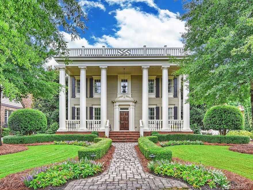 This home was a custom build with all the bells and whistles for HomeArama. The quality is unsurpassed. From the magnificent rocking chair front porch, you enter a wide foyer with a custom recessed staircase. There are 10' ceilings, hardwood floors, tailored moldings, and finishes unseen at this price point. Light and airy. Gourmet kitchen, soaring great room. Private master retreat. Open air terrace and porch overlook the pool, spa, and protected greenway behind the house. Very special indeed!