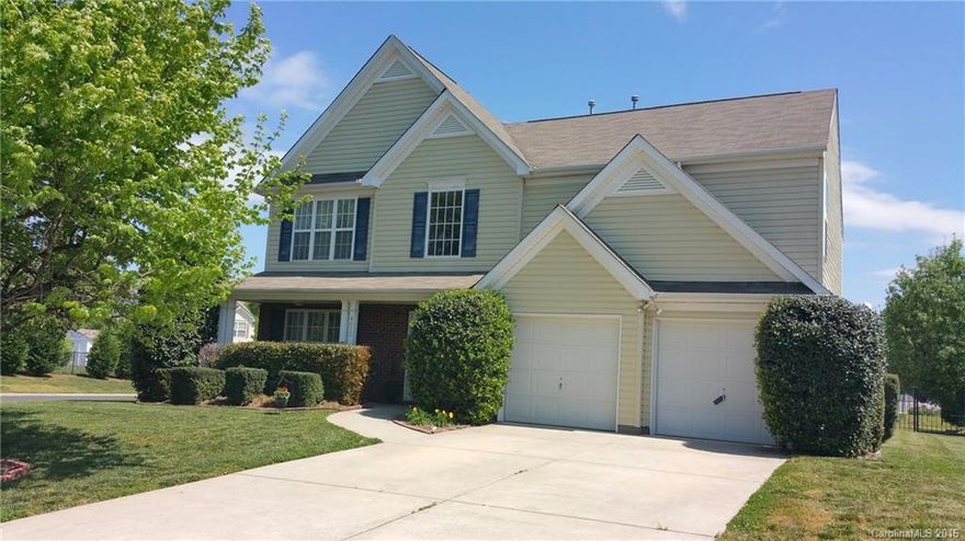 Beautiful home in Rocky River Crossing!  1st floor includes formal dining room, kitchen, breakfast, & great room w/ fireplace.  Open Kitchen has gorgeous upgraded quarts countertops, large sink, tile backsplash,  tile floors, and recessed lights.  2nd floor has 3 bedrooms, 2 baths, nice sized laundry room and lg bonus room.  Heavy molding & lots of Hardwood flooring. No carpet in this house! Outside A/C units replaced in 2012 along with hot water heater.  Fenced in backyard! Don't miss this one!