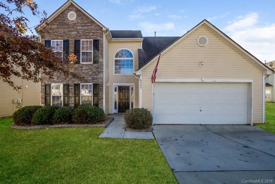 Spacious 4 Bedroom/2.5 Bath two story home with a two-car garage. Open floor plan with wood plank floors and plush carpet.