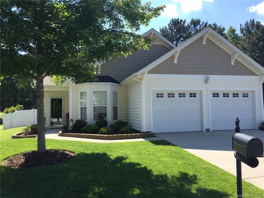 Immaculate Ranch in a cul de sac lot. Natural/light fills this Open Floor plan w/premium lighting, neutral colors & 2 1/2" blinds. Fully landscaped yard w/6ft white privacy fence. Irrigation system for convenience. Sunny Kitchen has 42" cabinets, tile backsplash, bar counter, and pantry. Refrigerator included. Door to patio has built in blinds. Vaulted Master Suite w/a big walk in closet, large shower w/seat, raised vanity and tile flooring. Ceiling fans throughout.Community Pool & playground.