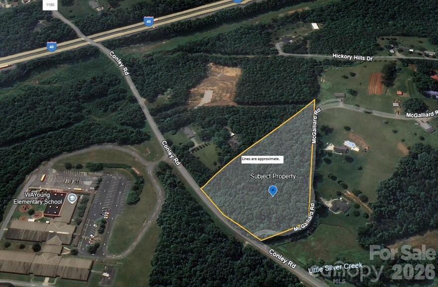 Prime Developable Land located in a desirable area. 5.29 acres that can be subdivided or kept as a whole. Situated on Conley Rd just across from W.A. Young Elementary, this parcel would support 6 possible home sites at base density within Morganton LID zoning and possibly more with performance bonus points. This parcel would also make a beautiful single-home site and the mature trees would provide great privacy. There is the possibility of connecting to city of Morganton sewer. No deed restrictions found but Morganton zoning applies being in the ETJ and there is no city tax. $75,000!