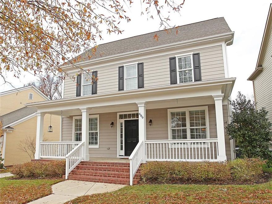 This Unique Design backs up to woods, around the corner from the pool, loaded with Evans Coghill workmanship: plantation shutters, built-ins, granite countertops in kitchen & all 3 baths, kid's retreat. Guest Bedrm/Study on main. Lg open kitchen w/ island seating, custom cabinet, gas cooktop, wall over & SS. Side entrance mudroom w/drop zone bench. Rear porch overlooking wooded backyard w/ lg storage area below. Irrigation. Laundry w/sink & cabinetry. Fresh exterior paint. Must see this one!