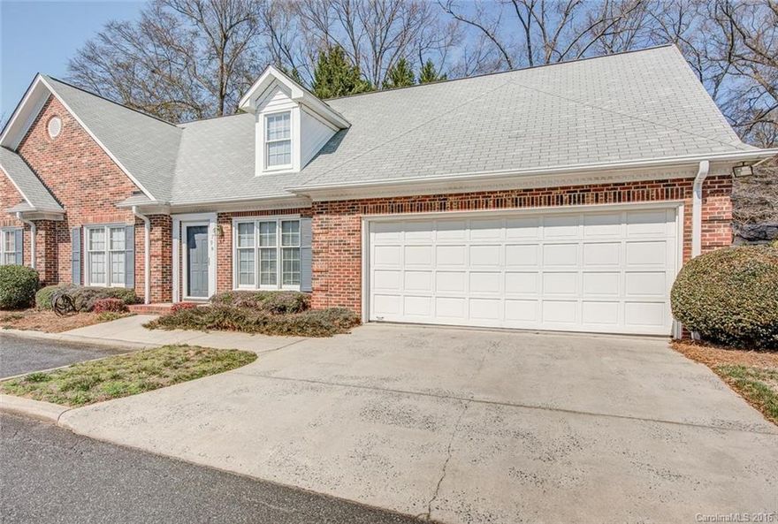 Ready for occupancy! Master bedroom and full bath on lower level, two bedrooms and full bath up, walk-in storage (huge) for attic, brand new HVAC (gas and central AC), double garage, gas FP in den, formal DR. Perfect complex to retire to.