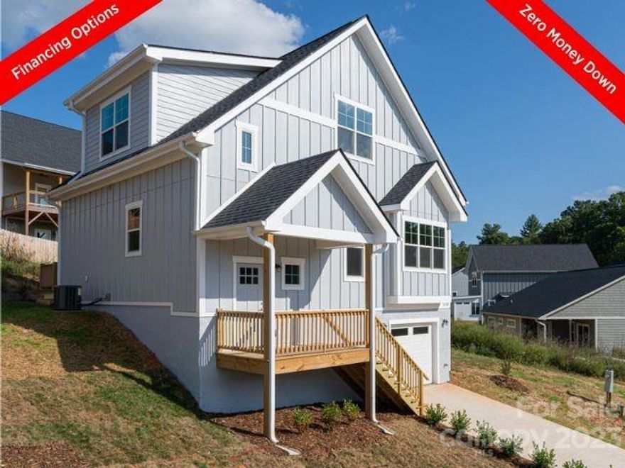 SPECIAL FINANCING OPTIONS FOR QUALIFIED BUYERS!!! Welcome to Greenwood Fields in treasured North Asheville. This new construction home offers it all! Highly coveted open floor plan concept provides great space for living, cooking, dining & entertaining - with a convenient deck off of the kitchen! Continuing on the main level, you will also treasure the Primary Suite (which also has access to your back deck!) as well as a guest powder room. The Upper Level offers 2 guest bedrooms, a jack-and-jill bath, a fully dedicated laundry room and tons of storage space. Amenities and features abound: gorgeous hardwood floors, abundance of windows for natural light, gas vented fireplace in the Living Room, stainless steel appliances, French door refrigerator, dishwasher, microwave, pantry, and so much more. On the Lower Level, the attached garage provides secure easy inside stair access along with a separate huge space awaiting your creative ideas. Come claim this home - and this life - for yours!