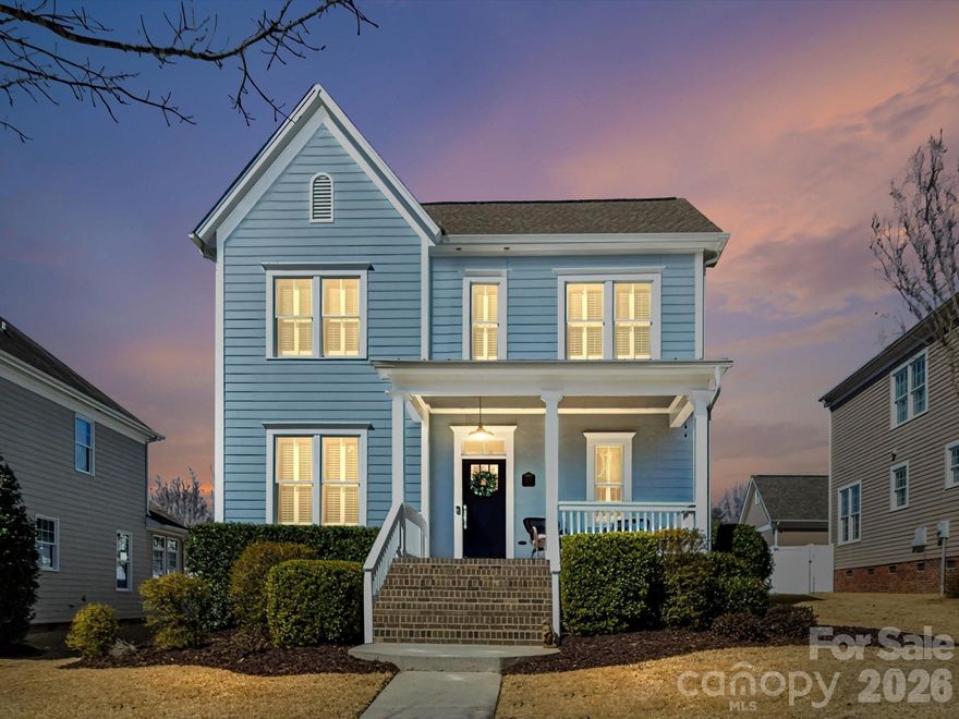 This charming David Weekly home in sought after Baxter Village will check all your boxes!   Spacious office with french doors for privacy and a generous amount of custom built-ins will impress! The expansive kitchen features a large island (with more kitchen storage), gas stove, gorgeous cabinetry, under cabinet lighting and is open to the family room and breakfast area.  Built-ins, gas fireplace and architectural features make the open family room the perfect spot for a cozy night in.  Formal dining room completes this spacious area!  One of the home's standout features is the expansive custom three-season room, showcasing a cathedral ceiling, recessed lighting and top-of-the line EZ-Breeze windows - perfect for year-round relaxing and entertaining!  Backyard is fully fenced for privacy and large enough for the pool you've always dreamed of having.  Plantation shutters throughout, site finished hardwoods on main, and flex space with built in desk upstairs are just a few of the fantastic features of this desirable home.  Minutes from neighborhood shops, dining and everyday conveniences all while offering the privacy you desire.  Community has 12 miles of hiking trails, 4 playgrounds, 36 parks, 2 tennis courts, 2 clubhouses, and 2 community pools!