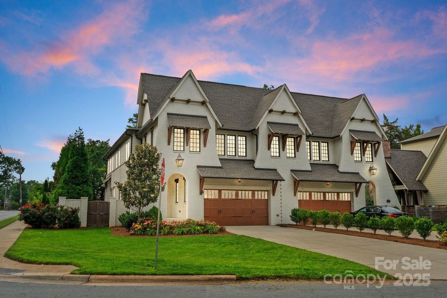 Sophisticated style and smart design define this stunning SouthPark duet. The open-concept main level features a spacious living area that extends to a covered porch with fireplace, lush fenced yard, and in-ground irrigation—ideal for relaxing or entertaining. A main-level guest suite with zero-entry shower offers privacy and flexibility. The chef’s kitchen impresses with a 10' island, JennAir appliances, a 48" dual-fuel range with griddle and double ovens, pot filler, walk-in pantry, and custom cabinetry. A functional mudroom with drop zone and coat closet adds everyday ease. Upstairs, the luxurious primary suite includes a 16x15 bedroom with tray ceiling, spa-like bath with dual vanities, freestanding tub, walk-in shower, and a custom walk-in closet with direct laundry room access. Three additional bedrooms and 2 designer baths complete the upper level. Lutron automation, custom shutters, and low-voltage prewiring throughout. All just minutes from SouthParks premier shops and dining.