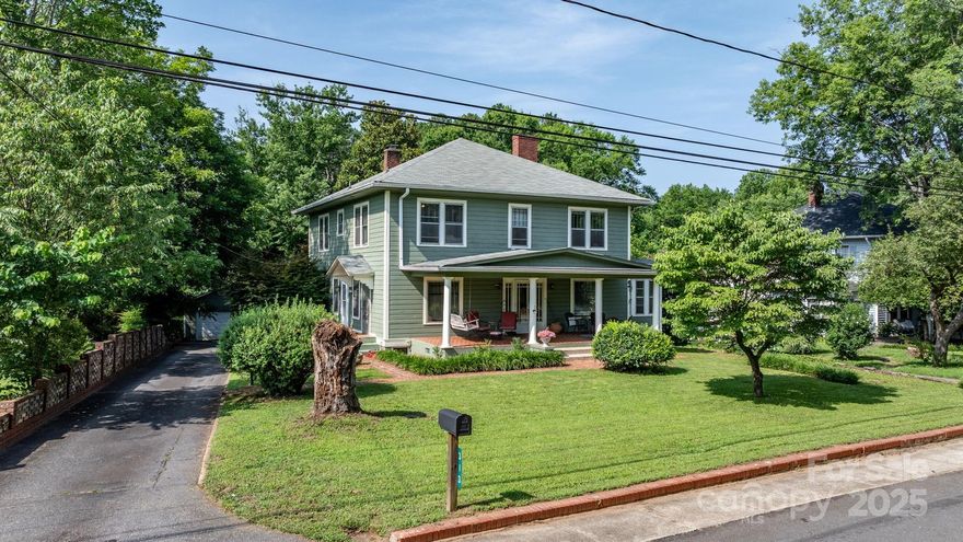 PRICE IMPROVEMENT - Seller is negotiable on concessions too! Don't miss this one! Step back in time with this charming 4BR/2.5BA home built in 1923, once owned by Dr. Cyrus Leslie Walton, who began practicing medicine in Glen Alpine in 1932. Offering 3,006 sq ft of heated space on a .86-acre fenced lot, this home is full of vintage character—original wood floors, high ceilings, and beautiful staircases. The main floor features a spacious living room that opens to a bright sun porch, a large formal dining room, and an office/library. Upstairs, generous bedrooms provide comfort and charm. The 1,554 sq ft unfinished basement offers excellent storage. Enjoy relaxing on the quaint front or side porch, and there’s a detached 2-car garage. There may even be a small creek at the back of the property—but you didn’t hear it from us. 313 E. Main is full of Glen Alpine history and timeless appeal—a rare find for those who value craftsmanship and classic style.