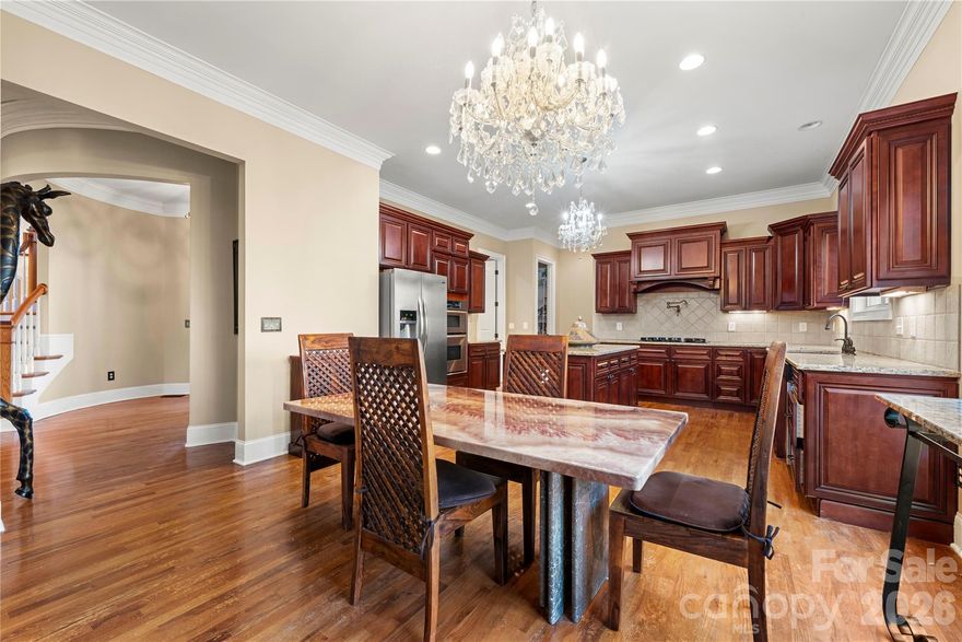 Be prepared to fall in love! Tucked away in a peaceful enclave just minutes from Allison Creek State Park (located on the shores of Lake Wylie), this full brick & textured stone exterior timeless "castle like design" custom home offers an exceptional blend of refined living & natural tranquility. Thoughtfully designed & very well maintained, the home exudes timeless elegance with solid construction, graceful architectural lines, & an inviting presence. From the moment you arrive, you will notice the soaring vaulted ceilings, open floor plan, UVA protected Roman blinds, plush wood flooring & crown moulding throughout. Inside, generous living spaces are filled with natural light, creating a calm & welcoming atmosphere ideal for both everyday living & effortless entertaining. The layout flows seamlessly, offering comfort, privacy, and versatility throughout. All 4 bedrooms have their own private full bathroom. Seller enjoys spending solitude time in the peaceful study room. Whether enjoying quiet mornings or hosting intimate gatherings, this home delivers a sense of ease and sophistication. 2025 water heater, trex back yard deck, top of the line security system (prewired throughout) with motion sensors, front & side inground irrigation. Oversized three car garage. Mature landscaping & trees. HOA includes boat/rv/jet ski & trailer storage, pool & walking trails. Award winning Clover schools, short driving distance to Charlotte airport, shopping, hospitals, restaurants, trails & low SC property taxes are a big plus!