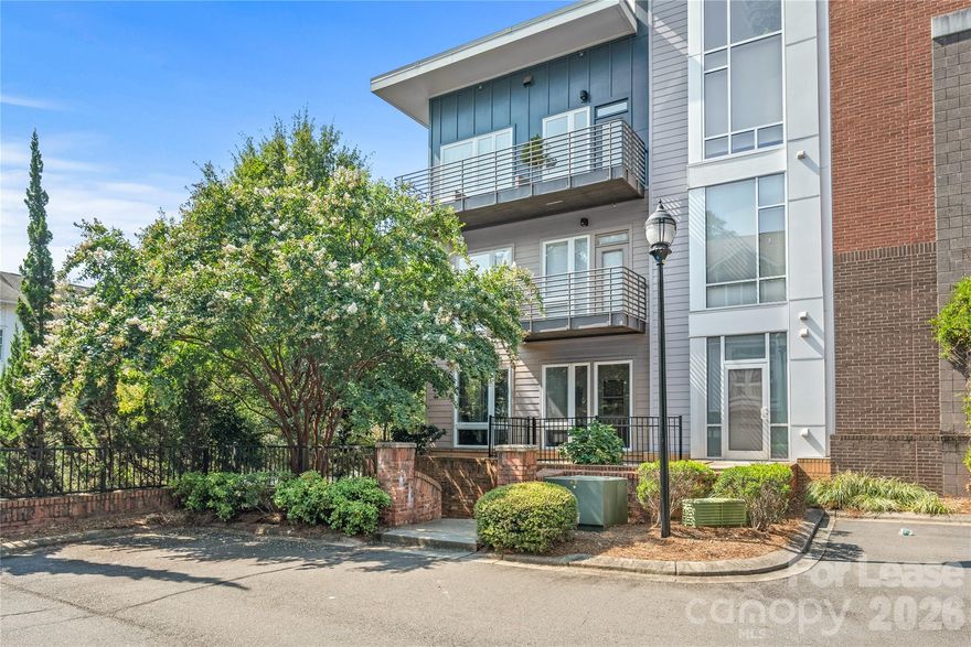 Experience upscale urban living in this exquisite one-bedroom condo, perfectly situated in the vibrant heart of South End, close to shops, dining, and the light rail for ultimate convenience.

This condo offers a rare perk: a private one-car garage with built-in storage, providing both security and functionality. Inside, the secured building, you'll find a spacious open floor plan filled with natural light from stunning floor-to-ceiling windows. Refinished hardwood floors flow seamlessly throughout, adding warmth and elegance to the space.

The kitchen is thoughtfully designed with stainless steel appliances, granite countertops, and generous cabinet storage, ideal for everyday living and entertaining. Spacious bedroom with tons of closet space and an adjacent updated bathroom. Washer and dryer are included, as well as water.

Don’t miss your chance to live in one of Charlotte’s most desirable neighborhoods.