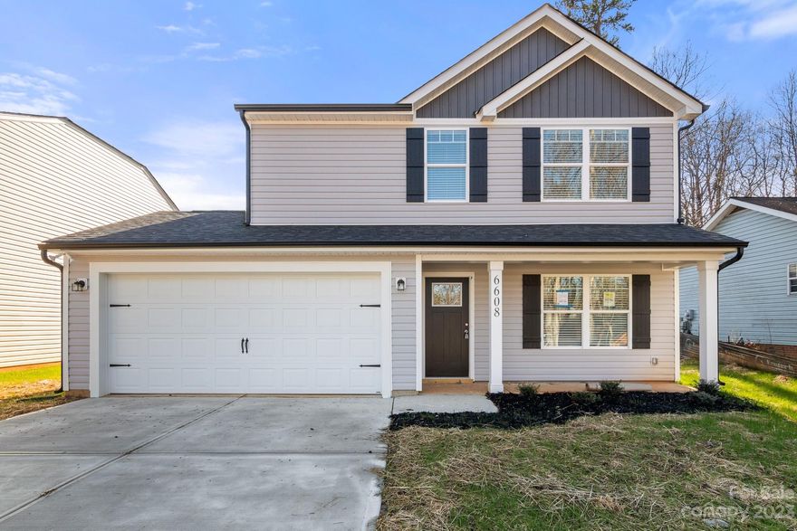 Beautiful NEW Arts & Crafts is completed! City of Charlotte is requiring us to install sidewalks on this street. The whole job should be completed by 2-29-24. When you enter this home you walk onto Designer LVP flooring throughout main living areas. OPEN Floorplan! The Great room is a nice size, followed by the Dining area right beside the Kitchen w/an updated Chandelier. Kitchen is AWESOME w/White Shaker Cabinets, Granite Countertops & NEW Stainless Steel appliances. Half-bath features a single vanity w/granite countertops. UP: All bedrooms are upstairs & have NEW plush carpet. All 4 bedrooms are a good size & the Guest bathroom also features a Granite Vanity w/Tub-shower combo. The Primary bedroom features Vaulted Ceiling, Ceiling fan & great size closet. Primary bath features Granite Counter-top vanity & tub- shower combo. Laundry is located in a hallway closet upstairs. Enjoy your evenings on the Front Porch! 1 year bumper-bumper warranty, 2-10 year Structural Warranty. Come See!