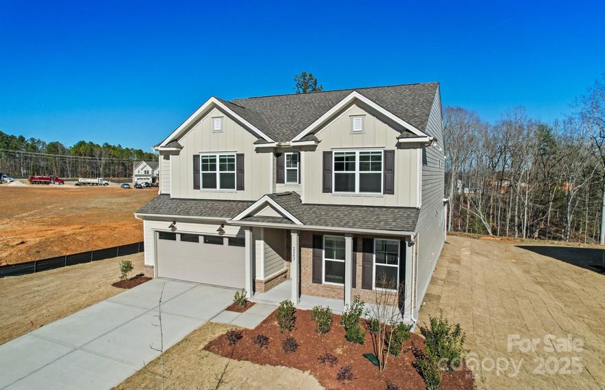 New Construction Home ready October 2025 in Brand New Kinsdale Community in Indian Land!  All included List Price includes any current sales incentives as shown on our website, call for details.  Our Murphy Floor Plan offers beautifully curated selections and incredible structural features such as formal dining room on the main level, cafe area looking out to covered lanai on wooded homesite. This open floor plan will not disappoint with the spacious Gathering Room and magnificent Gourmet Kitchen with gas appliances.  Upstairs features an open Loft, plus 3 secondary bedrooms and 1 full bathroom; Owner's Bedroom and Bathroom with walk-in shower.  All upgrades and options have been selected.  Visit us at our sales center, in the community, to learn more about this and other incredible homes in tranquil Kinsdale. HOA fees include High-Speed Internet/Cable and private trash collection. All Photos are representative only, not of this home.