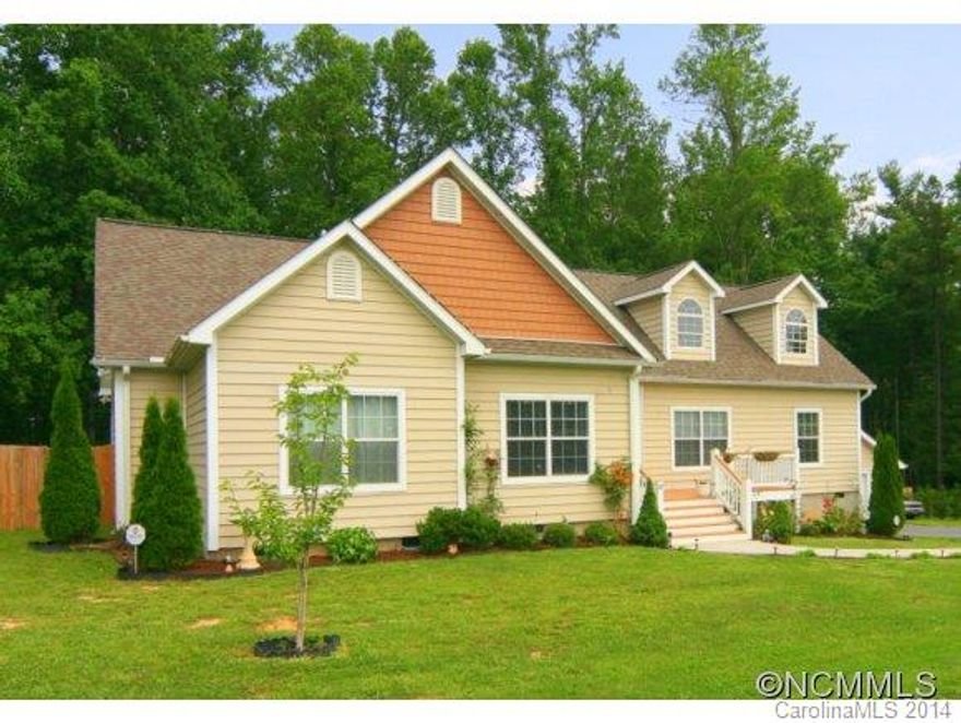 Wonderful 2006 Cape Cod on beautiful 0.94 acre lot with fencing, stream & mature trees on quiet cul-du-sac & convenient location. Over 2100 sq ft on main, 3 bedrooms, 2 full bathrooms, open flr plan, hardwood flrs, gourmet island kitchen, granite ctrs, SS appliances, formal dining, breakfast rm, living room, large master suite, 2nd level is plumbed & ready to finish for add'l 1200 sq ft, 20 X 20 detached garage, garden area, chicken coop & more.