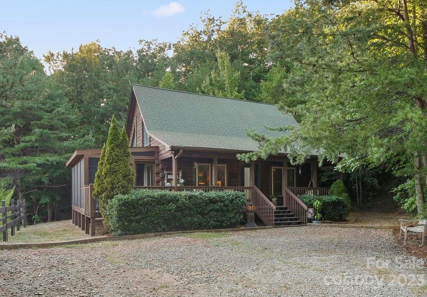 Set nicely on a foothill, this two bed, 2 bath log cabin is a rare find in the desirable Golden Valley gated community. Current owners have spent the last year renovating and upgrading the kitchen, the bathrooms, the stairway to the upper floor, some interior and exterior woodwork, plumbing, granite countertops, a new outbuilding, decking, plus many, many other items. You’ll love relaxing and entertaining in the new screened-in porch with a gas log fireplace, and the wonderful view of the nearby foothills that had been hidden for years – the fall foliage alone will delight. All appliances were replaced with high-end, up-to-date, blue tooth. enabled ones, and the new gas log fireplace in the living room will keep you roasty toasty in the colder months ahead. With the right price, get it fully furnished and make it turnkey. You won’t want to miss this one. Come see it today!