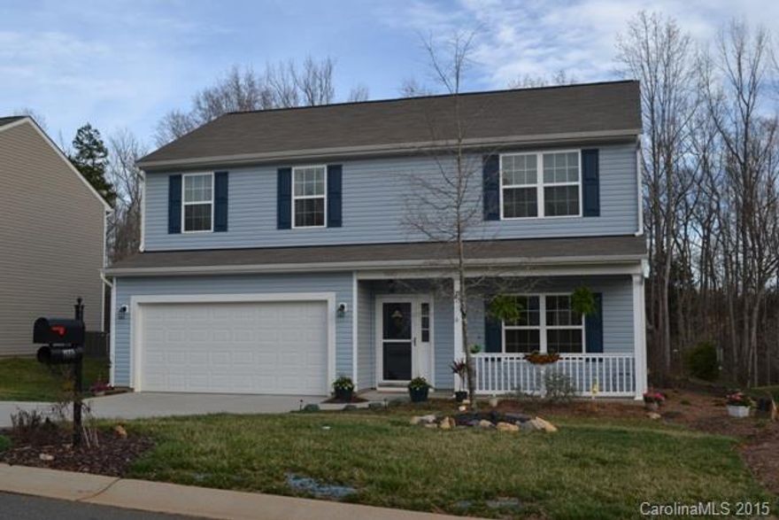 Beautiful home with upgraded kitchen which includes stainless appliances, 42" cherry cabinets, recess lighting and under cabinet lighting, custom work island with granite top!  Large loft area makes great spot for den or office and keeping room. Awesome back yard with stone paver patio and firepit, deck platform is free standing and seller will make NO repairs of upgrades to this and will remove if not wanted. Backs up to ravine, 2" blinds throughout, 9' ceilings on main. Great access to airport