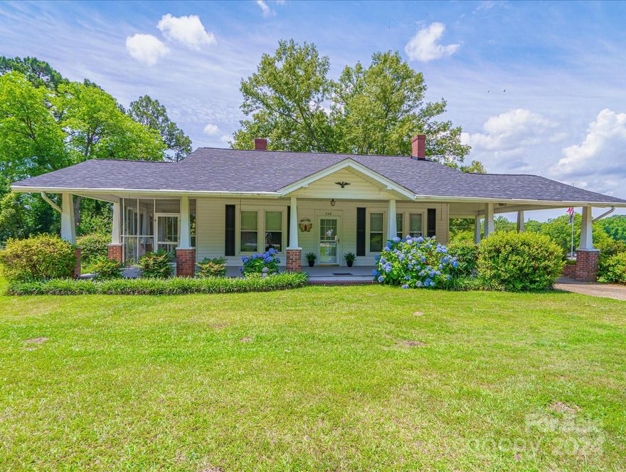 This delightful home offers wonderful living space, great storage, and the most welcoming front porch! Located in the sweet town of Chesterfield, this house is close to shopping, town, and schools, as well as a neighbor to the local -. Well maintained, the home has close to 1600 square feet with 3 bedrooms and a bath and a half. One of the bedrooms could also make a nice home office. Also to note, the home has a young roof, insulated windows, a one-car, covered parking area, and a spacious storage building with electrical out back. Make an appointment to see this southern charm today!