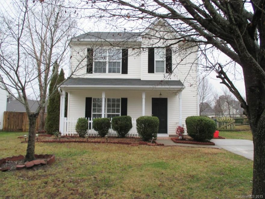 Freshly painted and ready for a family to love.  This bank owned home is move in ready.  $1250 appliance allowance. Property has a storage building, fenced back yard, and screened patio.  Located close to I-85, I-485, and UNCC area.