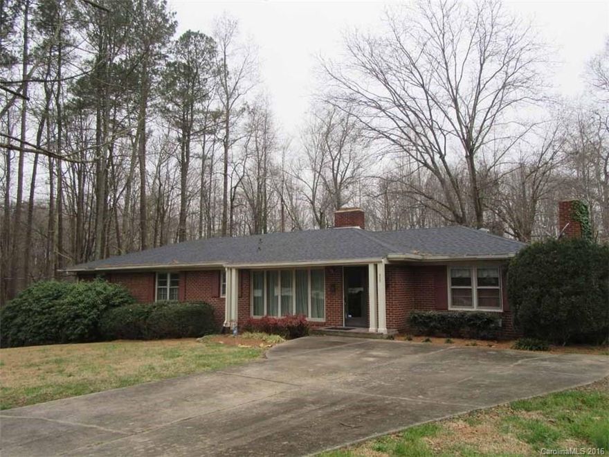 Located at the end of a quiet street. Lovely brick ranch with 4-bedrooms, 2.5-baths, living room with fireplace, kitchen with knotty pine cabinets and fireplace, and large den with fireplace, basement with laundry facilities, bonus room, and outside entrance.  Brick patio, concrete drive, and large storage shed.