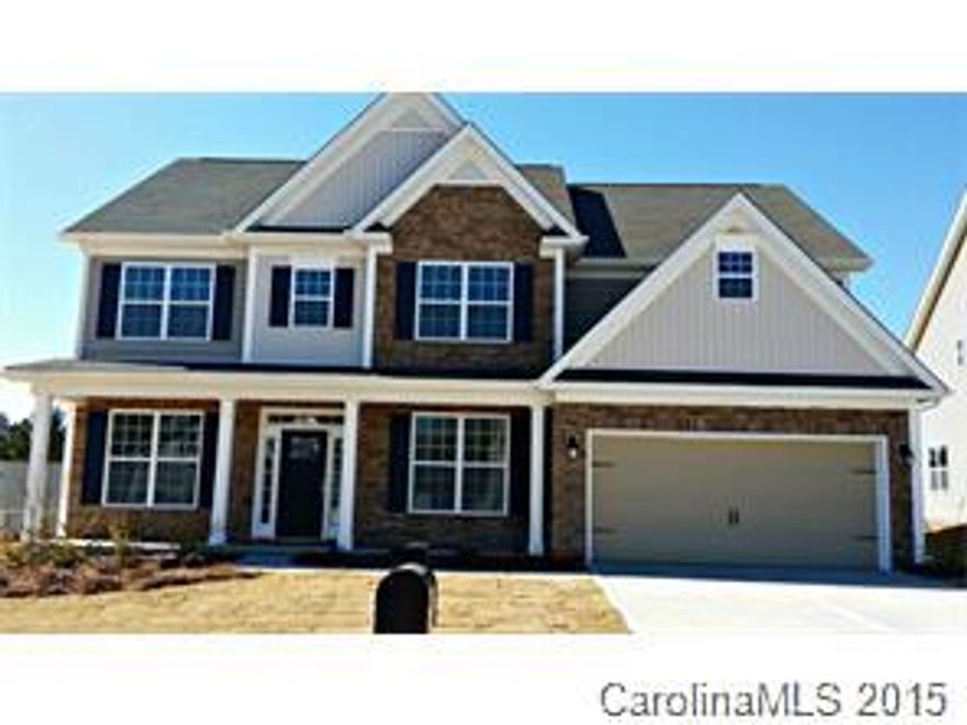 Fieldstone Plan, under construction. Formal Living & Dining plus impressive 2 story Foyer. Open Concept plan with Family Room, Breakfast Area and large Gourmet Kitchen. Stainless Appliances with Double Ovens and Gas Cook Top. Granite Counter tops in the Kitchen and all three baths. Hardwoods, ceramic tile and Gas Fireplace. 
One Bedroom down & 4 bedrooms plus Media Room upstairs. Home site backs to the woods!