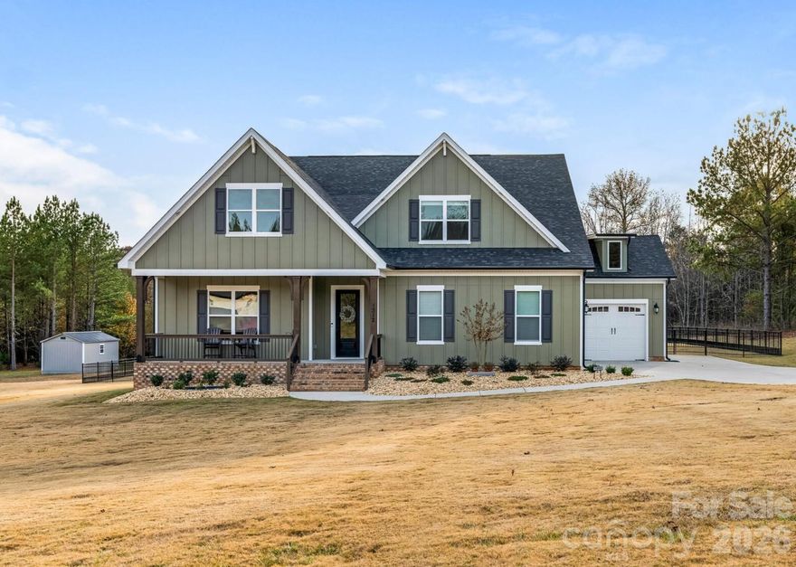 Seller is offering a $10,000 concession with an acceptable offer and prefers a 30-day close—an excellent opportunity for buyers ready to move quickly. Schedule your private showing today.

Welcome to The Madison, a beautifully designed 1.5-story home that blends elevated finishes with comfortable, weather-ready living—designed to perform just as well as it impresses. From the moment you enter, the open main level draws you in with effortless flow between the kitchen, dining area, and great room, ideal for everyday living and entertaining alike. Quad sliding doors flood the space with natural light and open to an oversized screened porch, extending your living area outdoors. Automated blinds on the main level add convenience and polish.

The kitchen is both stylish and functional, featuring stainless steel appliances, a 5-burner gas cooktop with pot filler, oversized island, and a walk-in pantry—perfect for hosting or daily use. Bedrooms 2 and 3 are thoughtfully positioned on the main level near a full bath, offering flexibility for guests, work-from-home space, or family needs.

Privately tucked at the rear of the home, the primary suite feels like a personal retreat, complete with two separate custom closet systems and a spa-inspired bath. Enjoy dual vanities, an oversized walk-in shower with rain and hand-held shower heads, and a convenient pass-through to the laundry room.

Upstairs, a cozy loft opens to a spacious bonus room—ideal for movie nights, hobbies, or a second living space. Bedroom 4 features its own walk-in closet and full bath, along with additional attic storage—perfect for guests or extended stays.

Step outside to a backyard oasis for year-round enjoyment. The custom paver patio with gas fire pit and sitting wall creates the perfect gathering spot, while low-voltage landscape lighting and a rock-edged walkway add evening ambiance. Enjoy your own private putting green, retractable awning for shade, and a gas stub-out ready for a future outdoor kitchen.

This home is truly weather-ready, featuring a whole-house Generac generator, fireplace with blower, dual HVAC systems, programmable irrigation, water softener, and an encapsulated crawlspace—providing comfort and peace of mind in every season. Garage upgrades include epoxy floors, overhead storage, and double slatwall systems for organization.

Warm, refined, and meticulously maintained, this home offers custom features, thoughtful upgrades, and confidence-inspiring systems throughout. Homes with this level of quality and preparation are rare—schedule your showing and experience it in person.