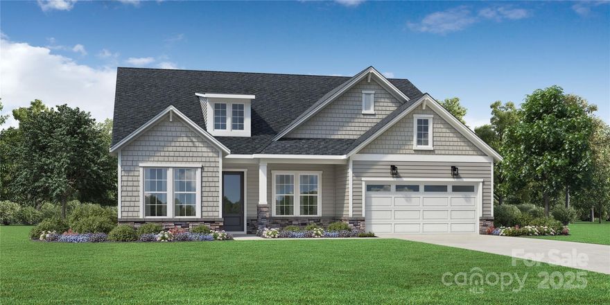 New Construction! Popular Tahoma Berkshire home design with full walkout basement. 3 piece plumbing rough-in, electrical panel, 2 windows & a 6' sliding door make finishing this expansive space so easy. You will love the designer appointed interior finishes throughout. Bright, entertainment sized great room is the heart of this stunning home. The dining area & large rear covered patio are overlooked by the well-appointed kitchen, with a large center island, plenty of counter & cabinet space, sizable walk-in pantry, & butler's pantry. Exquisite primary bedroom with luxe shower with bench, private water closet and ample sized walk in closet. 10' ceilings & 8' doors. Located in The Pines at Sugar Creek, a vibrant 55+ community designed for low-maintenance living & an active lifestyle. Amenities are under way & include a pool, spa, pickle ball, tennis & bocce courts, fitness center, clubhouse and more. Secure your spot in this sought-after community! Schedule your appointment today.