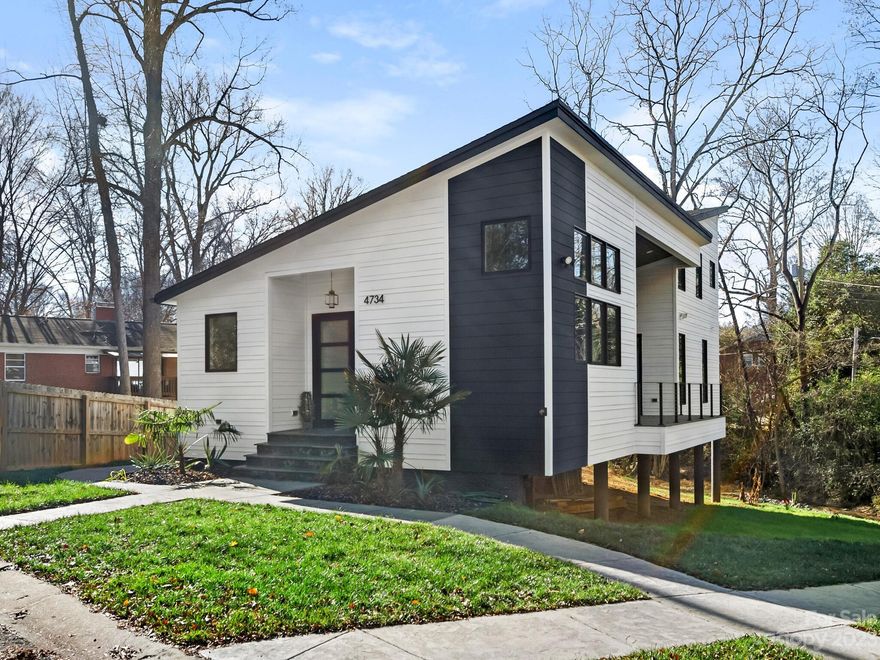 Prepare to be impressed by this modern new construction home built overlooking a stream and nature.The large covered deck has impressive views, yet is minutes to Park Road Shopping Center and area restaurants. Valley Stream is a quick commute to uptown.The open floor plan offers a kitchen with granite countertops, gas range and a large center island. There is a dining area, family room with a vaulted ceiling, primary bedrooom and office on the main level. The primary bath has a tiled shower with a rain head and dual vanities. Every room has an abundance of natural light. The side door leads to the laundry and mud room. The upper level offers two additional bedrooms and a loft area with a full bath. Nicely appointed bathrooms and large walk in closets. There is a separate parking area for two cars.