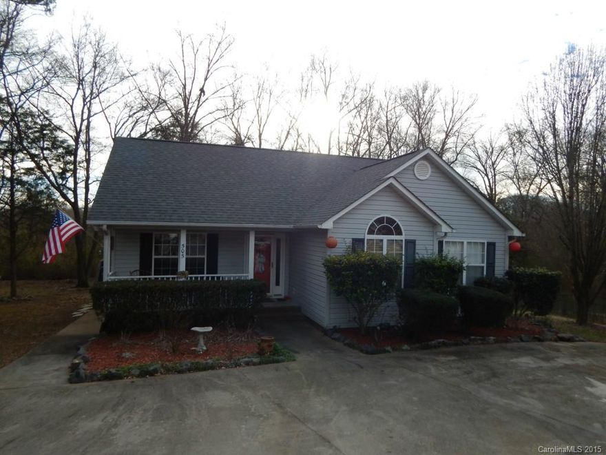 This 3 bedroom/ 2 bath ranch home is located in popular Highland Creek subdivision and sits on a private cul-de-sac lot.  Enjoy the wooded back lot from the deck or sit on the rocking chair front porch.  Inside the home has vaulted ceilings, fireplace, and master has a garden tub and walk in closet.  Also included, new heating and cooling unit (2014), newer roof (2011), new paint (2014), and new hot water heater (2014).