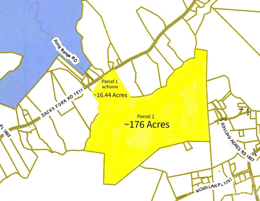 Exceptional opportunity to own approximately 192 acres of wooded, sloping land in the scenic foothills of Lenoir at 2090 Zacks Fork Road. This unique offering includes two parcels being sold together: a 16.44± acre tract featuring a 2-bedroom, 1.5-bath home, and an adjoining 176± acre parcel of primarily timberland. The expansive acreage is heavily wooded and offers significant potential for possible timber investment, recreational use, or long-term land holding. The existing home provides immediate use as a primary residence, hunting cabin, or income-producing rental. A current tenant is in place and has expressed interest in remaining, offering potential for continued rental income. With its mountainous terrain, privacy, and abundant natural surroundings, this property is ideal for investors, outdoor enthusiasts, or those seeking a large private tract in a convenient Caldwell County location. Utilities are Blue Ridge Energy (power), Spectrum Internet, Private well and Septic Tank. The large parcel of acreage is currently leased for hunting purposes. Sellers have never lived in the home...it has always been an investment property for them. See Assoc. Docs for disclosures, GIS info, septic tank permit, etc. Potential leak in roof of house. Rare find to be able to buy almost 200 acres in a convenient location of Caldwell County! CALL TODAY!